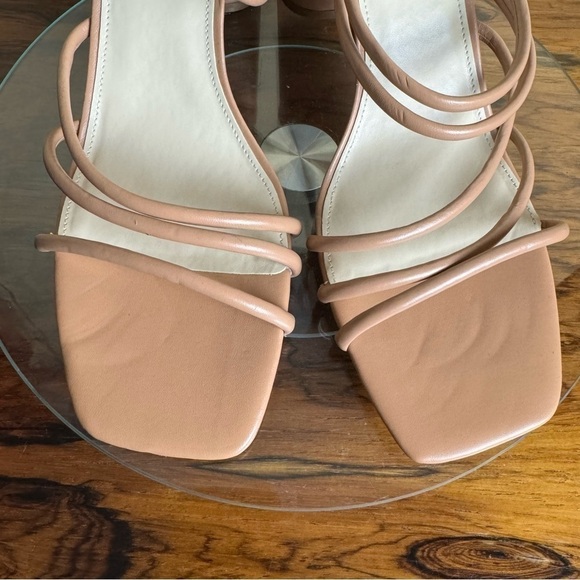 NINE WEST Strappy Open Toe Heel Sandals Platform Block Heels Size 12 - Picture 8 of 15